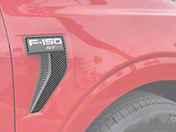 Fender Vent Accent Trim; Forged Carbon Fiber (21-25 F-150, Excluding Raptor)