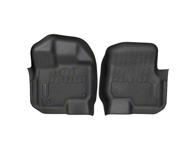 All-Weather Heavy Duty Rubber Front Floor Mats; Black (09-14 F-150 SuperCrew)