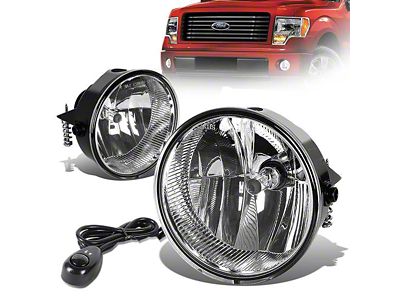 Fog Lights with Switch; Clear (11-14 F-150, Excluding Raptor)