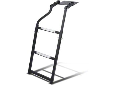 Foldable Tailgate Ladder; Black