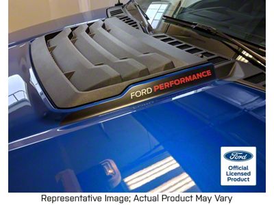 Ford Performance Hood Cowl Decals; Matte Black (17-20 F-150 Raptor)