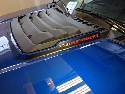Ford Performance Hood Cowl Decals; White/Red With Matte Finish (17-20 F-150 Raptor)