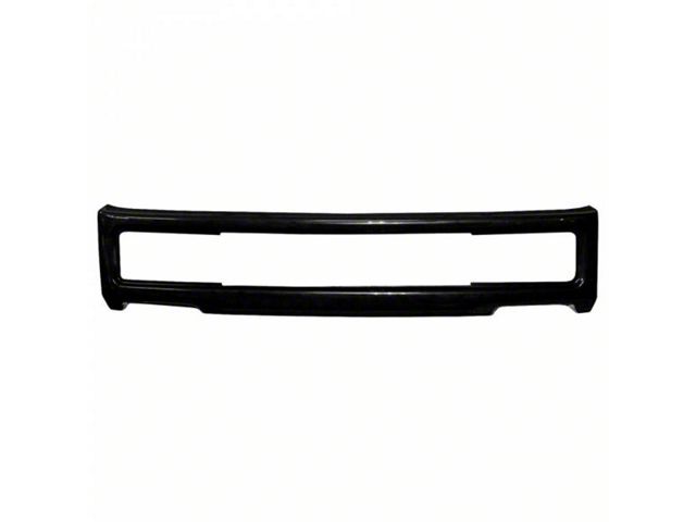 Front Bumper Center Section Cover without Tow Hook Openings; Gloss Black (18-20 F-150 Lariat, XL, XLT)