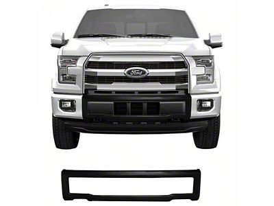 Front Bumper Center Section Cover without Tow Hook Openings; Paintable ABS (15-17 F-150 Lariat w/o Sport Package, XL, XLT)