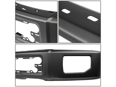 Front Bumper with Fog Light Openings; Black (15-17 F-150, Excluding Raptor)