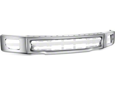 Front Bumper with Fog Light Openings; Chrome (15-17 F-150, Excluding Raptor)