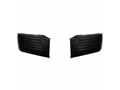 Front Bumper Side Section Cover without Fog Light Openings; Gloss Black (18-20 F-150 Lariat, XL, XLT)