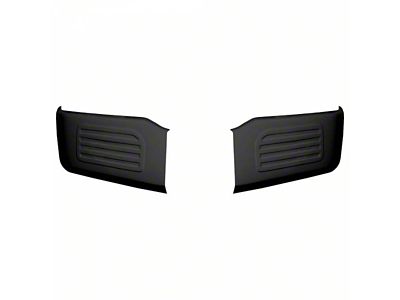 Front Bumper Side Section Cover without Fog Light Openings; Matte Black (18-20 F-150 Lariat, XL, XLT)