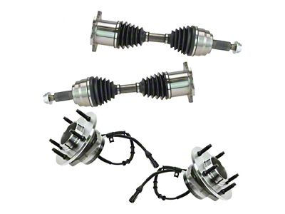 Front CV Axle Shafts and Hub Assembly Set (97-00 4WD F-150 w/ 4-Wheel Abs)