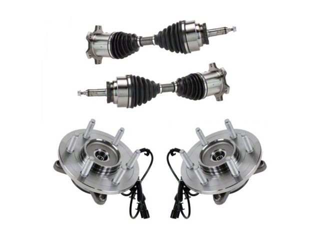 Front CV Axle Shafts and Hub Assembly Set (04-05 4WD F-150)