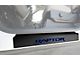 Front Door Sill Protection with Raptor Logo; Raw Carbon Fiber; Black and Blue (15-20 F-150)