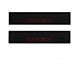 Front Door Sill Protection with Raptor Logo; Raw Carbon Fiber; Black and Red (15-20 F-150)