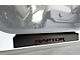 Front Door Sill Protection with Raptor Logo; Raw Carbon Fiber; Black and Red (15-20 F-150)