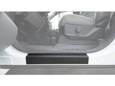 Front Door Sill Protection; Textured Black (15-24 F-150)