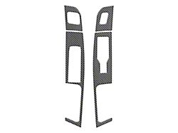 Front Door Switch Accent Trim; Domed Carbon Fiber (21-25 F-150 w/ Memory Seats)