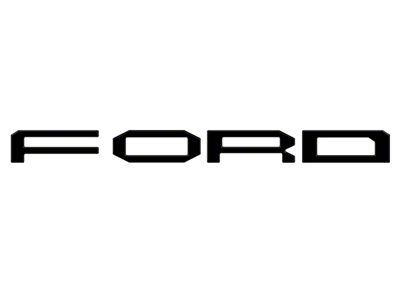 Front Grille Letter Overlays; Agate Black (24-25 F-150 Raptor)