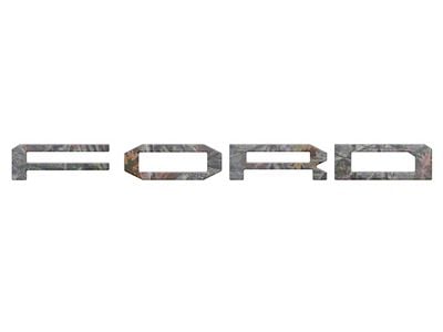 Front Grille Letter Overlays; Camouflage (21-23 F-150 Raptor)