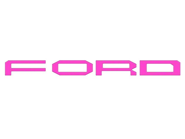 Pink F150 Sticker F-150 Front Grille Letter Overlays; Hot Pink (21-23 F-150 Raptor ...