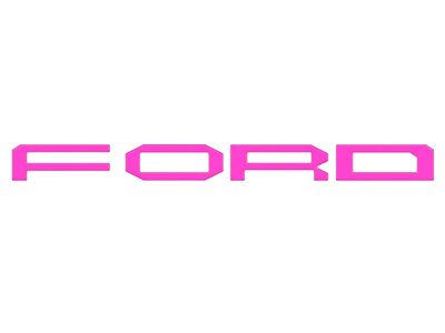 Front Grille Letter Overlays; Hot Pink (24-25 F-150 Raptor)