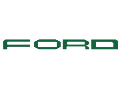 Front Grille Letter Overlays; Hunter Green (24-25 F-150 Raptor)
