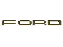Front Grille Letter Overlays; Shelter Green (24-25 F-150 Raptor)