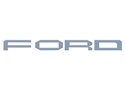 Front Grille Letter Overlays; Azure Gray (21-23 F-150 Raptor)