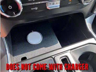 Haven 3D Front Interior Storage Cubby Apple Magsafe Phone Charger Mount (21-25 F-150 w/ Non-Sliding Full-Through Center Console)
