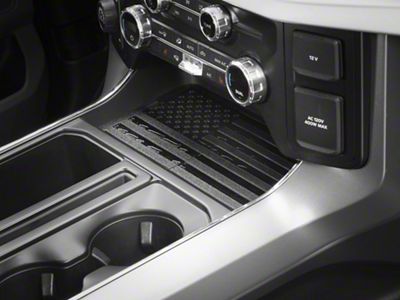Haven 3D Front Interior Storage Cubby Cover; American Flag (21-25 F-150 w/ Non-Sliding Full-Through Center Console)