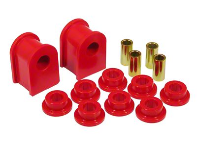 Front/Rear Sway Bar and End Link Bushing Kit; 7/8-Inch; Red (97-98 F-150)