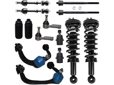 Front Strut and Spring Assemblies with Upper Control Arms, Sway Bar Links and Tie Rods (2005 2WD F-150)