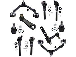Front Upper Control Arms with Ball Joints, Idler Arm, Pitman Arm, Sway Bar Links and Tie Rods; 3.43-Inch Bolt Pattern (97-03 4WD F-150)