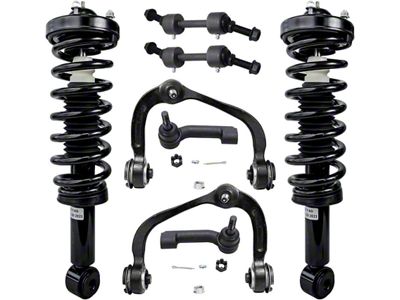 Front Upper Control Arms with Front Spring and Strut Assemblies, Sway Bar Links and Tie Rods (09-13 2WD F-150)