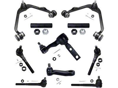 Front Upper Control Arms with Idler Arm, Pitman Arm, Tie Rods and Tie Rod Adjusting Sleeves (97-03 2WD F-150)