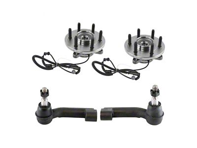 Front Wheel Bearing and Hub Assembly Set with Front Outer Tie Rods (09-14 4WD F-150)