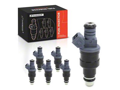 Fuel Injectors; Set of 6; Black (97-98 4.2L F-150)