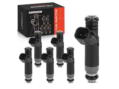 Fuel Injectors; Set of 6; Black (05-08 4.2L F-150)