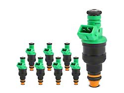 Fuel Injectors; Set of 8; Green (99-03 F-150 Lightning; 02-03 F-150 Harley Davidson)