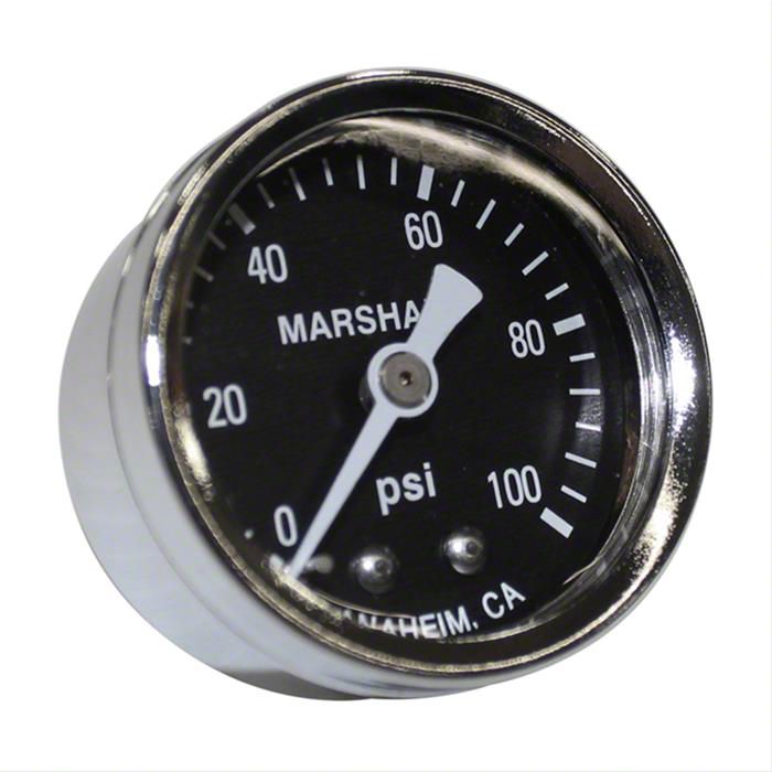Fuel Pressure Gauge; 0-100 PSI; Dry (Universal; Some Adaptation May Be Required)