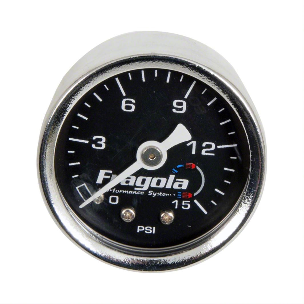 Fuel Pressure Gauge; 0-15 PSI; Dry (Universal; Some Adaptation May Be Required)