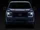 Full LED 2 Projector Headlights with White DRL Sequential Turn Signal; Black Housing; Clear Lens (18-20 F-150 w/ Factory Halogen Headlights)