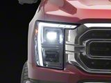 Full LED Headlights; Chrome Housing; Clear Lens (21-23 F-150 w/ Factory Halogen Headlights)