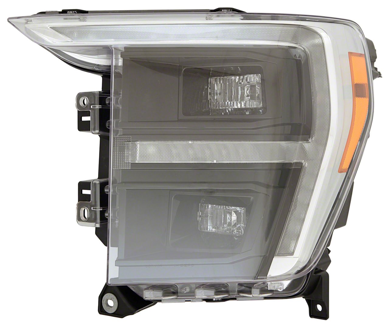 Full LED Headlights with Sequential DRL; Black Housing; Clear Lens (21-23 F-150 w/ Factory Halogen Headlights)