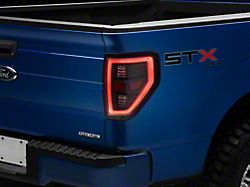 Full LED Tail Lights; Black Housing; Clear Lens (09-14 F-150 Styleside)