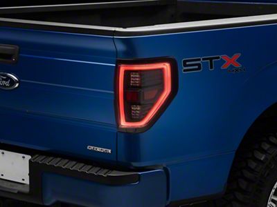 Full LED Tail Lights; Black Housing; Clear Lens (09-14 F-150 Styleside)