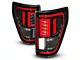 Full LED Tail Lights with Sequential Turn Signal; Black Housing; Clear Lens (21-23 F-150 w/ Factory Halogen Non-BLIS Tail Lights)