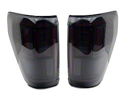 Full LED Tail Lights with Sequential Turn Signal; Black Housing; Smoked Lens (21-23 F-150 w/ Factory LED BLIS Tail Lights)
