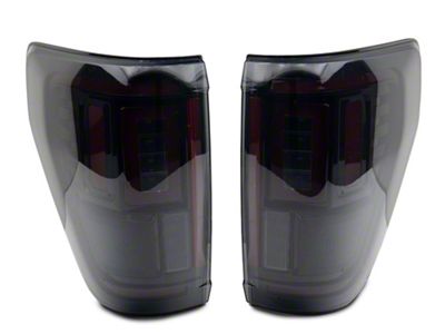 Full LED Tail Lights with Sequential Turn Signal; Black Housing; Smoked Lens (21-23 F-150 w/ Factory LED BLIS Tail Lights)