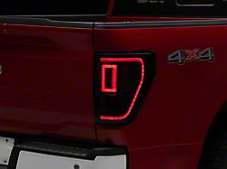 Full LED Tail Lights with Sequential Turn Signal; Black Housing; Smoked Lens (21-23 F-150 w/ Factory Halogen BLIS Tail Lights)