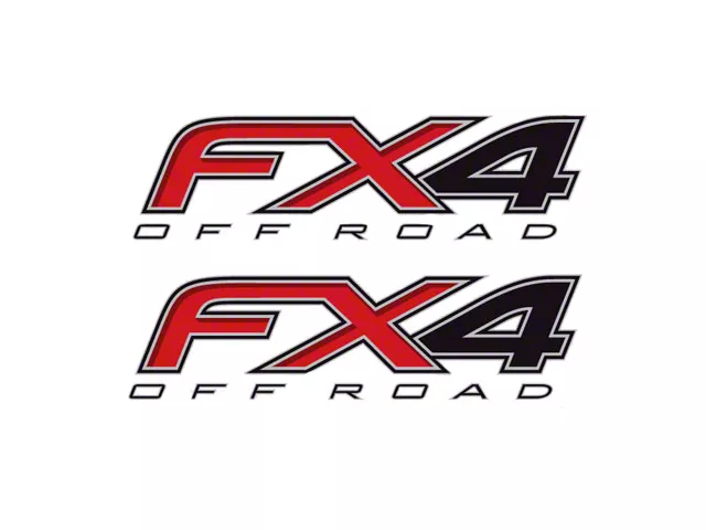 FX4 Decal; Black/Gray/Red (12-14 F-150)