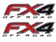 FX4 Decal; Black/Gray/Red (12-14 F-150)